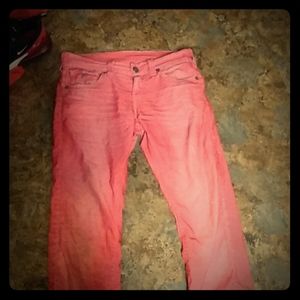 True religion red denim jeans